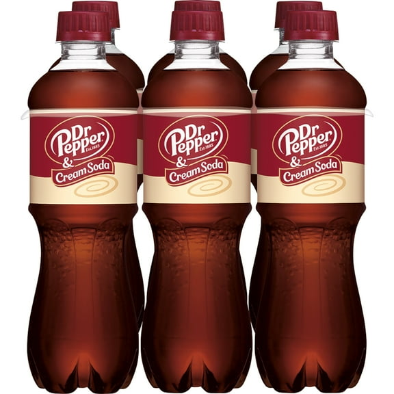Dr Pepper & Cream Soda .5 L Bottles - 6 pk (Pack of 2)
