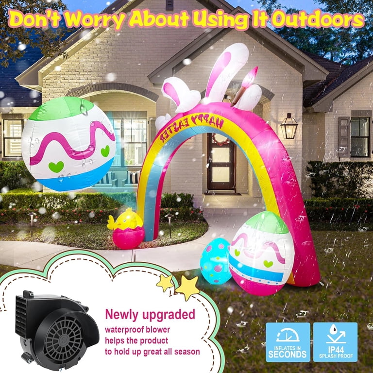 Inflatable Easter Bunny Yard Decorations Easter Inflatables - Outdoor ...