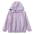 thumbnail image 4 of Casual Girls Full Face Hood Sun Coat Solid Color Comfortable Daily Beach Cycling Lightweight Outdoor Sun Jacket for Kids Size 7Years, 4 of 4