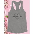 thumbnail image 3 of Happy Mothers Day Lineart Racerback Tank Women -Image by Shutterstock, Female Small, 3 of 4
