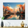 thumbnail image 2 of Designart "Pop Art Dubai II" Dubai Metal Art Living Room, 2 of 5