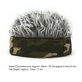 thumbnail image 3 of Diadema con peluca corta BuyWeek para hombre sombrero con peluca artificial rendimiento confiable, 3 of 13