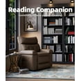 thumbnail image 1 of Oversized Swivel Recliner Chair with 360° Rotation & Rocking Function, Manual Reclining Lounge Chair with Heat and Massage, PU Leather Seat for Living Room, Bedroom & Nursery, Retro Brown, Khaki, Grey, 1 of 8