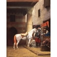 thumbnail image 2 of Jean-Léon Gérôme 19x24 Black Ornate Framed Double Matted Museum Art Print Titled: The Saddle Bazaar, Cairo (1883), 2 of 5