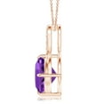 thumbnail image 2 of ANGARA Natural Claw-Set 3.1 ct Amethyst Infinity Pendant with Diamonds in 14K Rose Gold for Women (Size-9mm) | February Birthstone, Anniversary, Jewelry Gift for Women | Natural Amethyst Necklace, 2 of 8