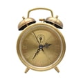 thumbnail image 1 of Reloj despertador mecánico retro, silencioso, dorado, con mecanismo de relojería, vintage, para mesita de noche, moderno, de cobre puro, para decoración de dormitorio s202412241017, 1 of 5