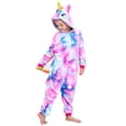 thumbnail image 1 of Uderui Pijamas de Unicornio para niños, Disfraz de Cosplay de una Pieza, Ropa de Dormir de Animales para niñas y niños, 1 of 5