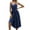 Blue, variant on IROINNID Wrap Dress For Women Fashion Dot Print Long Sleeve Casual Dress V-Neck Knee-Length Dress