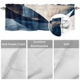 thumbnail image 3 of Kitchen Valances for Window, Blue Beige Black Lines Light Filtering Rod Pocket Valance Curtain, Abstract Geometric Short Curtains Window Topper for Bedroom Bathroom Living Room 42x18in, 3 of 9