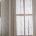 thumbnail image 6 of MAWCLOS Voile Windows Drapes Treatments Sheer Window Curtain Rod Pocket Solid Tulle Curtains Panel Light Filtering Luxury Linen Textured Lightweight Semi Brown W: 52" x H: 84", 6 of 6