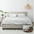 thumbnail image 3 of Noble Linens 4 Piece Pattern Microfiber Bed Sheets Set, Navy Lily, Queen, 3 of 10