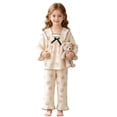thumbnail image 5 of RMGVDSD 4th of July Girls Outfits Long Sleeve Pajamas Cute Cartoon Print Loungewear Tops Pants Suit For Toddler Kids Sleepwear 2 Piece Outfit 5-6 Years, 5 of 5