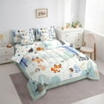 thumbnail image 3 of jejeloiu Cute Fox Deer 7-Piece Twin Bedding Sets,Wild Animal Bedding Comforter Set For Girls Boys Reversible, 3 of 8