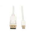 thumbnail image 2 of Eaton Tripp Lite Series Mini DisplayPort to DisplayPort Adapter Cable, 4K 60Hz (M/M), DP Latching Connector, White, 3 Pieds (0.9 m), 2 of 3