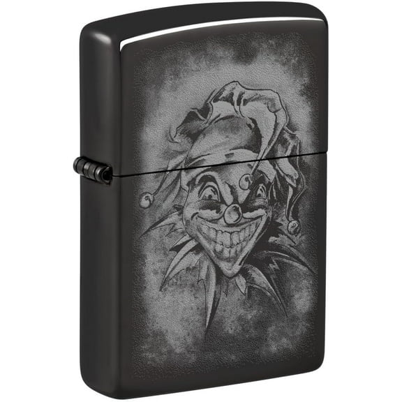 Zippo Lighter - Customized Message Joker, Photo Image - High Polish Black 48914