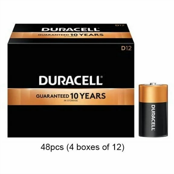 48-Pack D Duracell CopperTop Alkaline Batteries (MN1300)