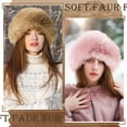 thumbnail image 3 of 4 Pcs Women's Winter Faux Fur Bucket Hat, Fluffy Fuzzy Fisherman Mongolian Cap Beanie, Warm Hat for Outdoor, 3 of 6