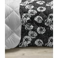 thumbnail image 3 of Floral Down Alternative Comforter, Silhouettes of Garden Burgeoning on Streaks Inky Sketch Art, Microfiber Quilt for All Season, 5 Sizes, Charcoal Grey and White, by Ambesonne, 3 of 3