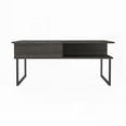 thumbnail image 4 of Spacious Carbon Espresso and Onyx Lift Top Coffee Table with Wooden Design, 4 of 7