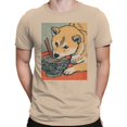thumbnail image 2 of Smartprints Shiba Inu Ramen Bowl Art Men's T-Shirt Natural, Cotton, M, 2 of 3