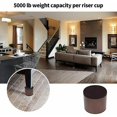 thumbnail image 5 of Carbon Steel Furniture Riser - Carbon Steel Bed and Furniture Risers - 5cm Height - Round Brown Color, 5 of 5
