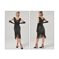 thumbnail image 4 of 1920 Retro Sequin Skirt Gatsby Ball Tassel Dress Party Banquet Dance Skirt Beaded Toast Mini Dress, 4 of 12