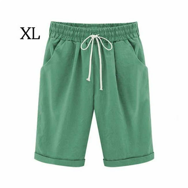 Pantalones cortos de entrenamiento Sonducket unisex con bolsillos cintura elástica Verde XL
