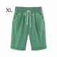 thumbnail image 3 of Guardurnaity Mujeres Hombres Unisex Cintura elástica Bolsillos Pantalones de entrenamiento Pantalones cortos Prendas para la parte inferior del cuerpo Verde XL, 3 of 5
