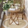 thumbnail image 4 of COZAYH Farmhouse End Table Round Wood Side Table Rustic Plant Stand for Living Room, Office, Walnut, 4 of 8