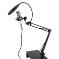 thumbnail image 1 of BM800 Condenser Microphone Kit, Low Noise Directional Pickup Condenser Microphone Kit USB With Flexible Arm  For For PC Desktop For Notebook For Computer White+Silver, 1 of 8