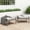 Gray, variant on Outdoor Sectional Sofa Patio Conversation Set Wicker Loveseat with Coffee Table All Weather Rattan Furniture for Backyard Porch Balcony Deck, Blue