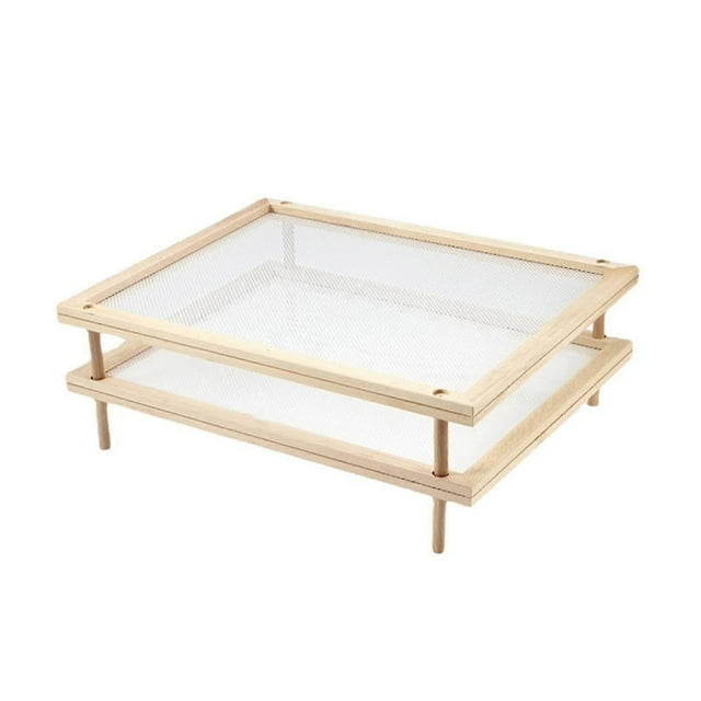 Wooden Pasta Herb Drying Racks Multipurpose 2-tier Food-dryer Holder Practical