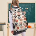 thumbnail image 7 of FORMRS Unisex School Backpack 17" Student Travel Bag with Laptop Compartment, American Donut Pattern, 7 of 7