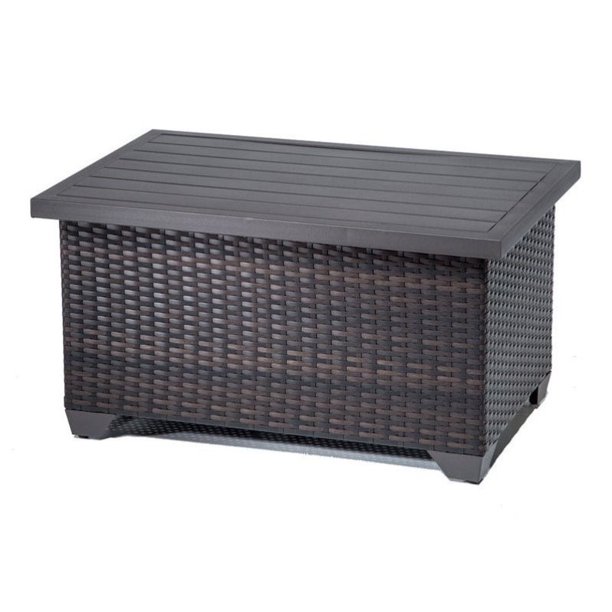 Bowery Hill Outdoor Wicker Coffee Table In Espresso Walmart Com Walmart Com