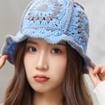 thumbnail image 4 of Cheers.US Women Hollow Out Beanie Handmade Crochet Knitting Flower Pattern Hat Turban Cap for Outdoor, 4 of 5