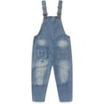 thumbnail image 3 of Peacolate 5-12 Years Girls' Denim Overall Set Long Sleeve T-Shirt & Jean Bib Overalls Stylish 2pcs Outfit for Kids Teens,8-9Years, 3 of 5