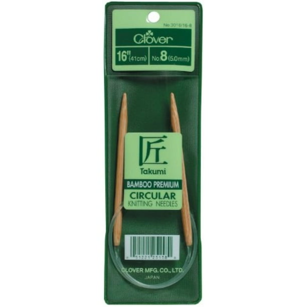 Clover Takumi Bamboo Circular 16 Inch Knitting Needles Size 6 3016 16 06 Walmart Com Walmart Com