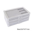 thumbnail image 2 of Jewelry Organizer Divided Box Large Capacity Jewelry Boxes for Necklace Stud Earrings Ring, 2 of 2