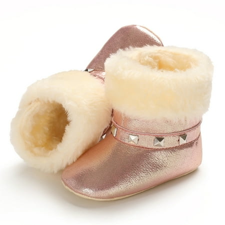 

Baby Boys & Girls Soft Sole Velvet Cotton Warm Thick Snow Boots New Fall Winter
