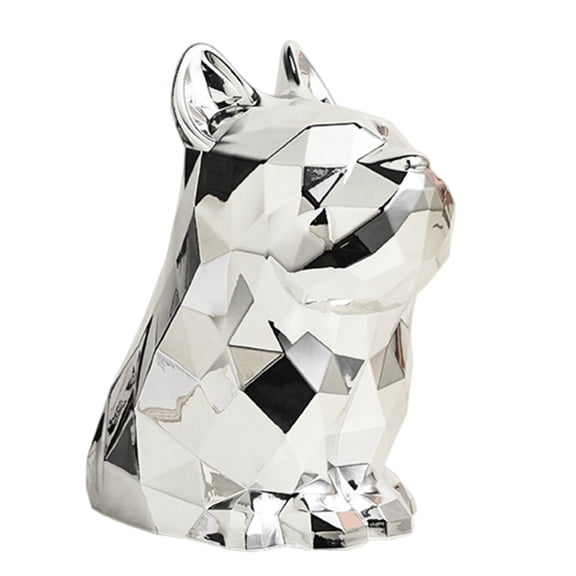 Contemporary Dog Shape Tissue Box Silver Paper Holder for Bathroom or Bedroom