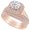 Rose Gold, variant on 1 Carat (ctw) Platinum Round Cut LAB GROWN Diamond Engagement Ring Split Shank Halo Wedding Bridal Set (Color H-I Clarity VS1-VS2)