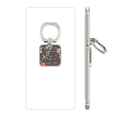 thumbnail image 1 of brown flower  paint square cell ph  stand holder bracket universal support, 1 of 3