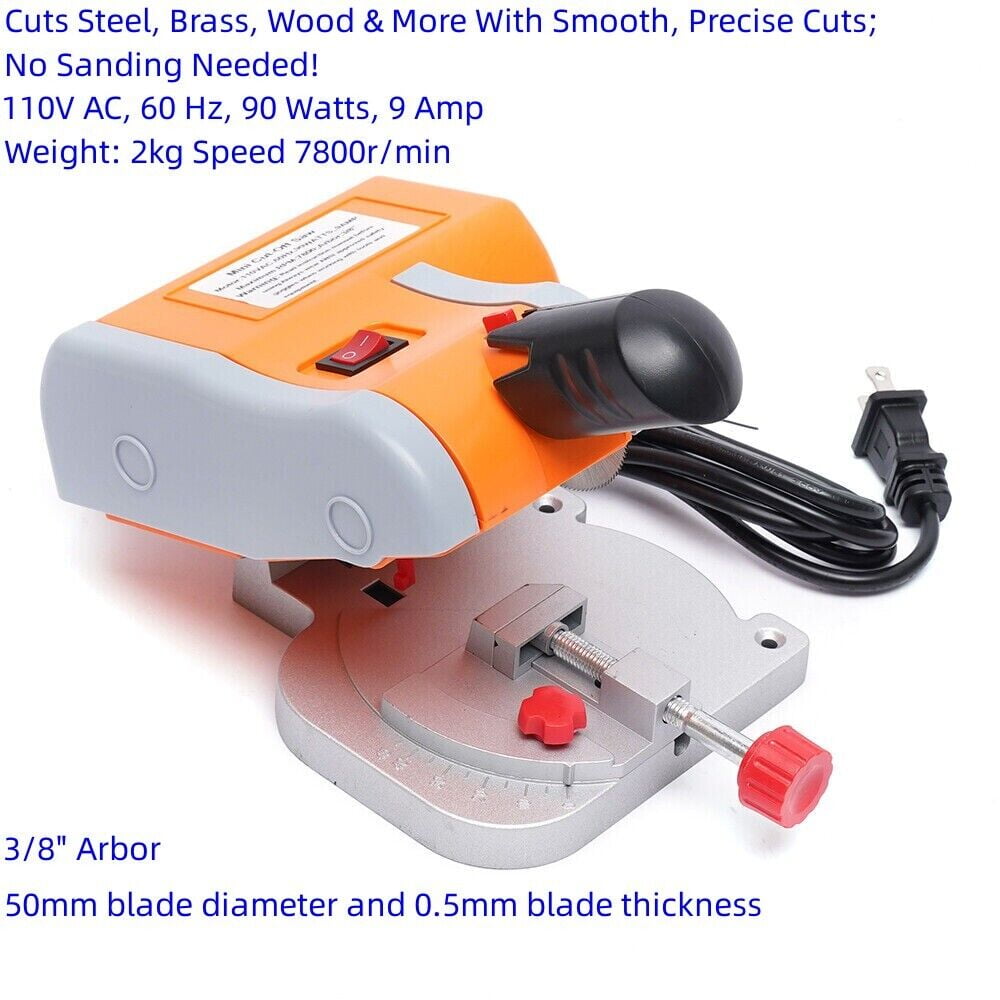 45° Miter Saw Wood Metal Cutter 2" Blades Cutting Tool Mini Benchtop Cut-off Saw