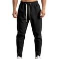 thumbnail image 5 of MXALUOB Men's Running Pants Ankle Zipper Tapered Jogger Pant Elastic Waist Athletic Trousers with Zip Pockets for Training Fitness, 5 of 7