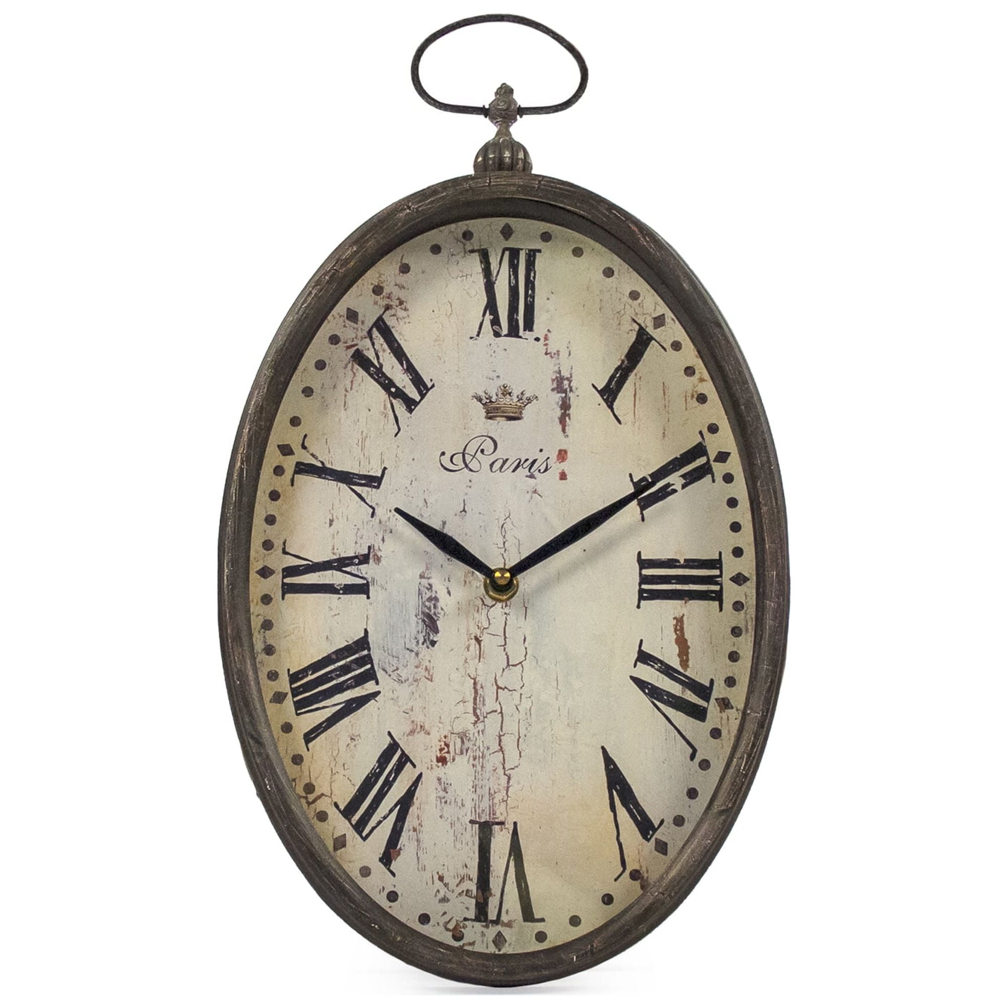 Vintage Style Oval French Wall Clock Galerie du Gaston - Walmart.com