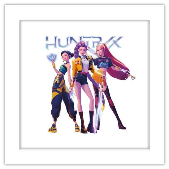 Gallery Pops Netflix KPop Demon Hunters (2025) - Huntrix Weapons Wall Art, White Framed Version