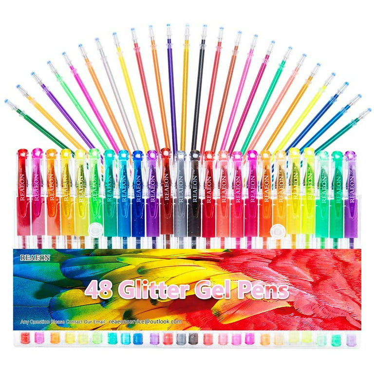 Colour Gel Pens Set Glitter Scented Metallic Ink Ballpoint Craft