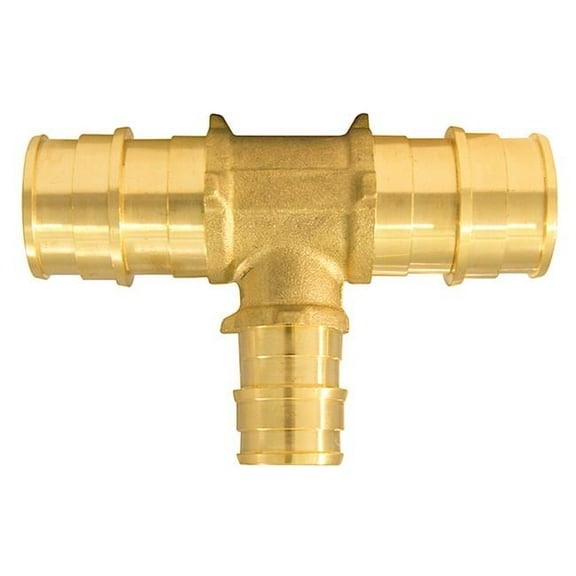 Apollo 4008422 0.75 in. PEX-A Barb Brass Reducing Tee Fitting - Pack of 25