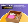 thumbnail image 4 of YBM Home Bamboo Drawer Organizer Storage Box, Brown 6 in. W x 9 in. L x 2 in. H (2-Pack), 4 of 10