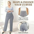 thumbnail image 3 of Flexipants Petite,Flexipants - Women's Casual High Waist Stretch Pants,Multiple Pockets Straight Leg Pants, 3 of 7
